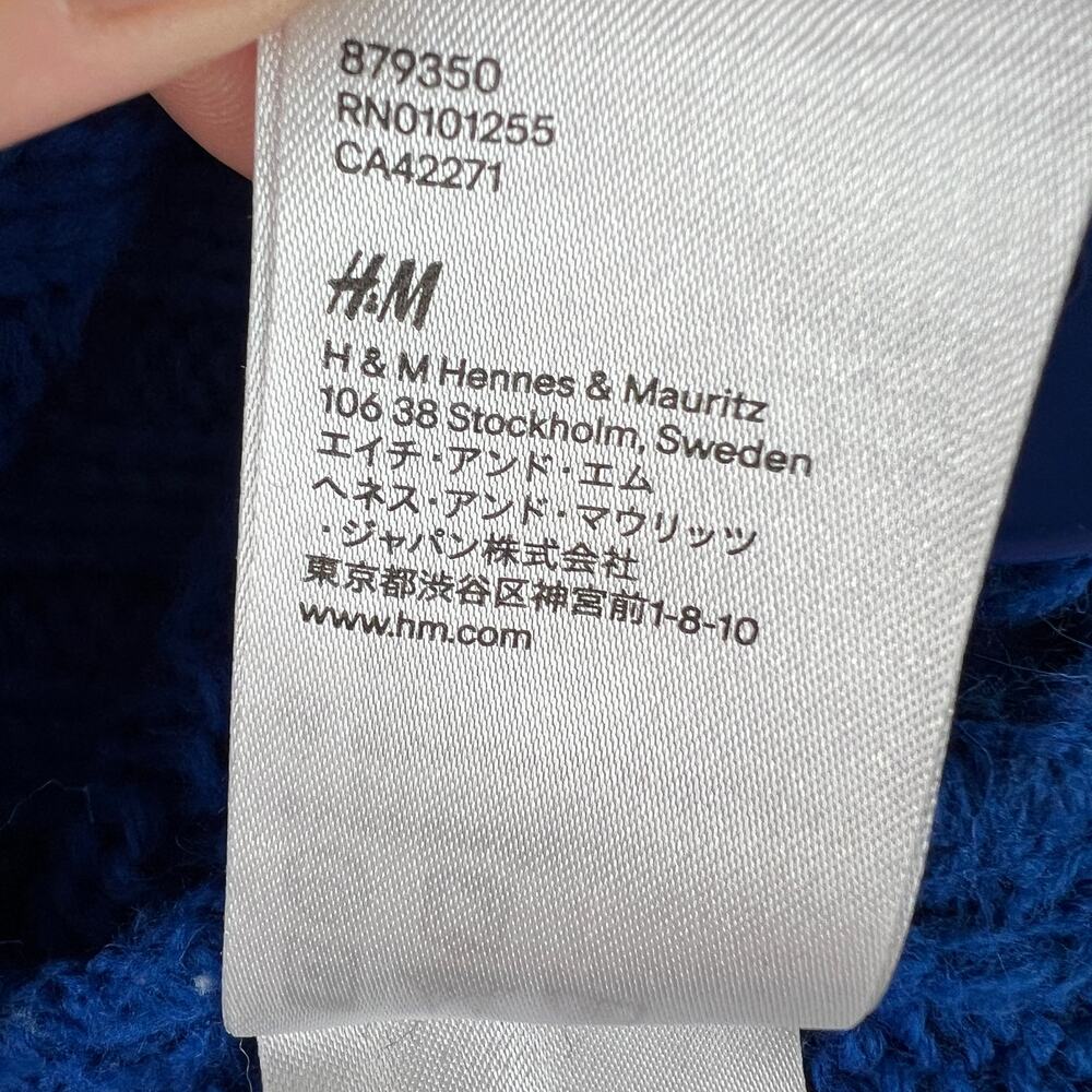 Divided by H&M Royal Blue Sleeveless Shawl Collar Knit Button Cardigan Sz 6 - Picture 11 of 11